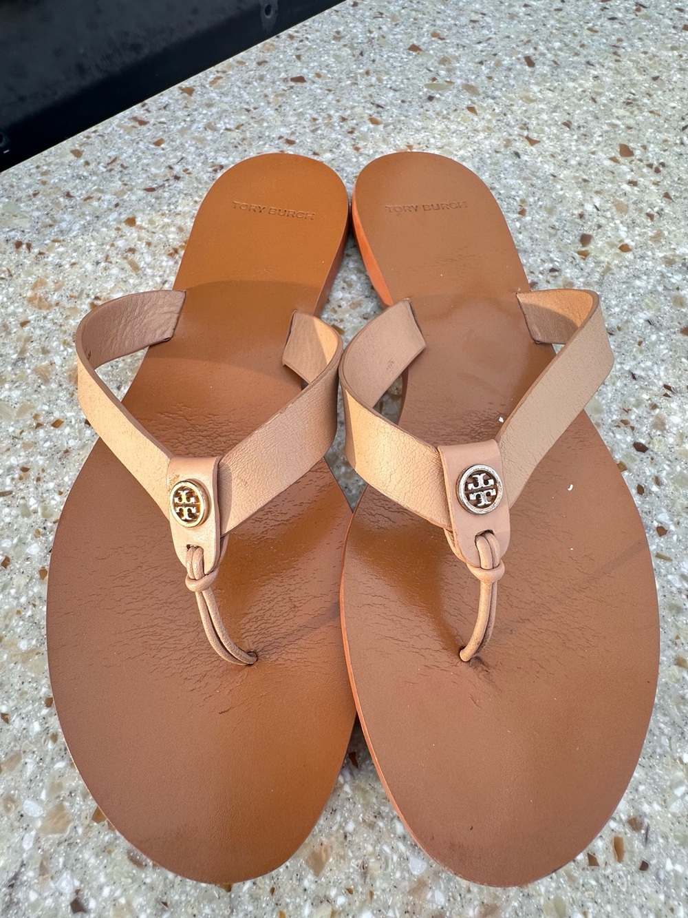 Tory Burch Manon Tan Women Thong Sandals - SZ 8.5